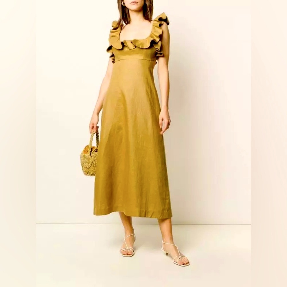 Zimmermann Super Eight Ruffle Sleeve Dress